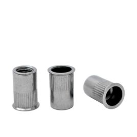 Tuerca Remachable Cilíndrica 1/4 sin Cabeza, Inoxidable