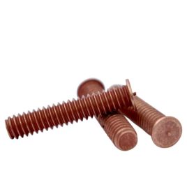 Tornillo soldable 1/4 x 1 1/4, cobrizado