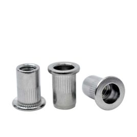 Tuerca Remachable Cilíndrica 1/4 con Cabeza, Inoxidable
