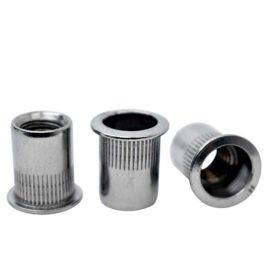 Tuerca remachable 3/8 con cabeza, inox