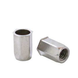 Tuerca Remachable Hexagonal M-8 sin Cabeza, Inoxidable