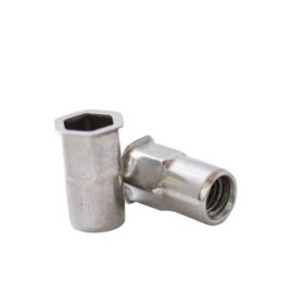 Tuerca Remachable Semihexagonal M-5 sin Cabeza, inoxidable