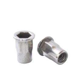 Tuerca Remachable Semihexagonal M-3 con Cabeza, Inoxidable